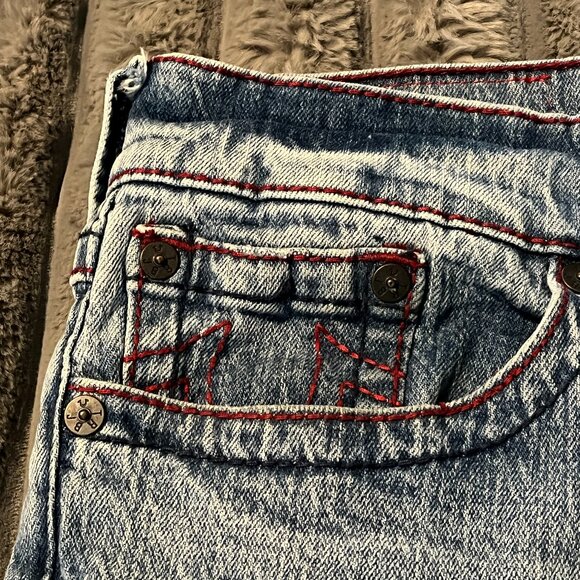 True Religion Rocco Relaxed Skinny Big T Men's Size 38 x 31 Medium Wash Jeans - Picture 7 of 15